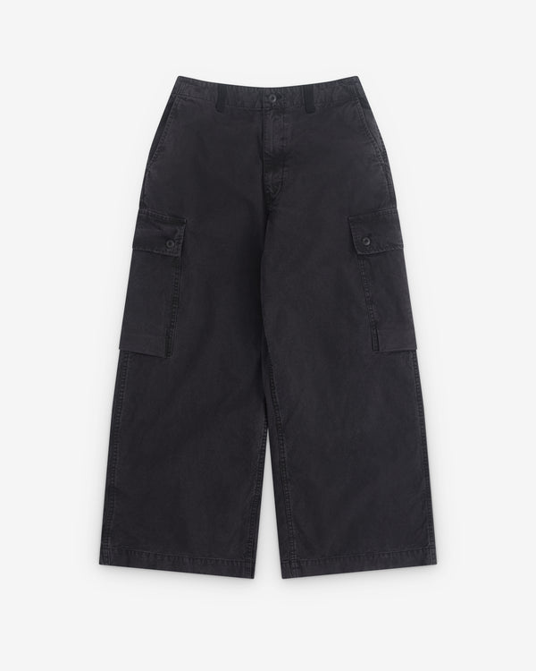 CDG Homme - Men’s Wide Leg Utility Trousers - (Washed Black)