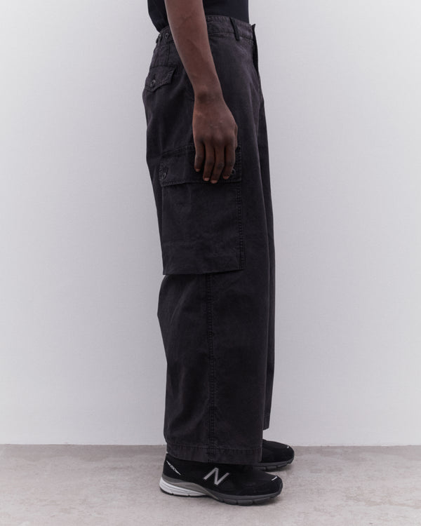 CDG Homme - Men’s Wide Leg Utility Trousers - (Washed Black)