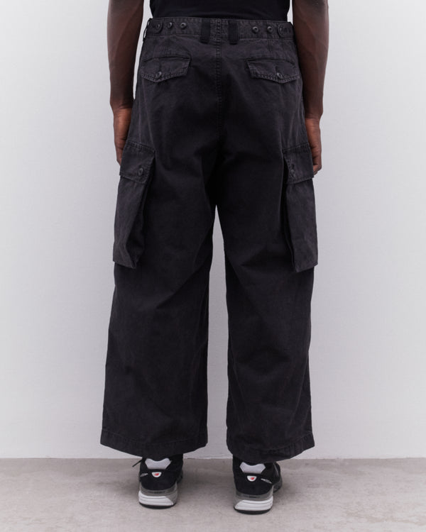CDG Homme - Men’s Wide Leg Utility Trousers - (Washed Black)