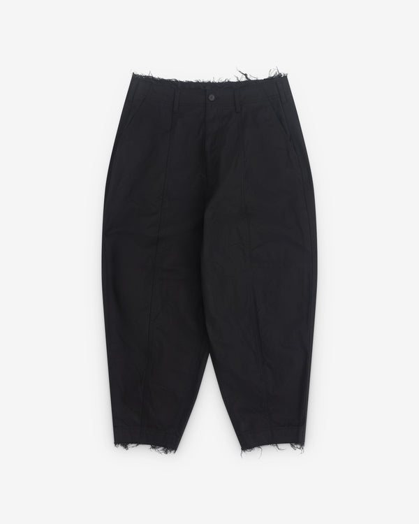 CDG Homme - Men's Raw Hem Barrel Leg Trousers - (Black)