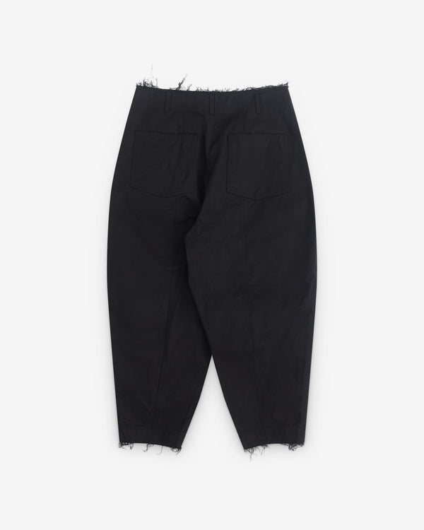 CDG Homme - Men's Raw Hem Barrel Leg Trousers - (Black)