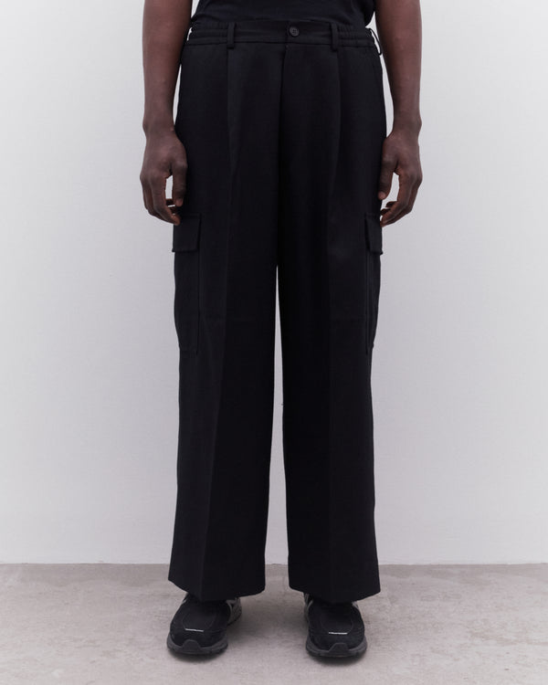 CDG Homme - Men’s Wide Pleated Trousers - (Black)