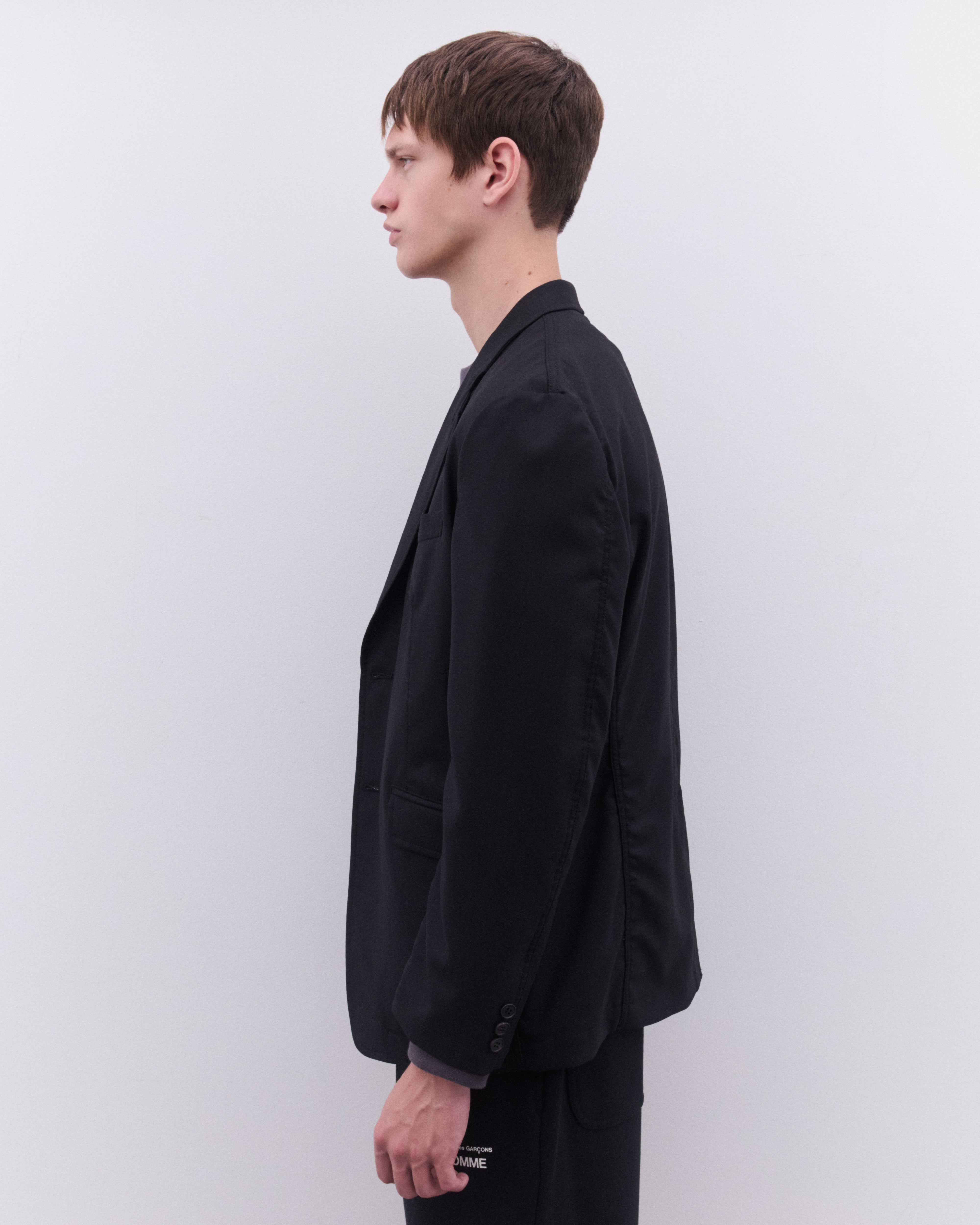 CDG Homme: Men's Wool Blazer (Black) | DSML E-SHOP