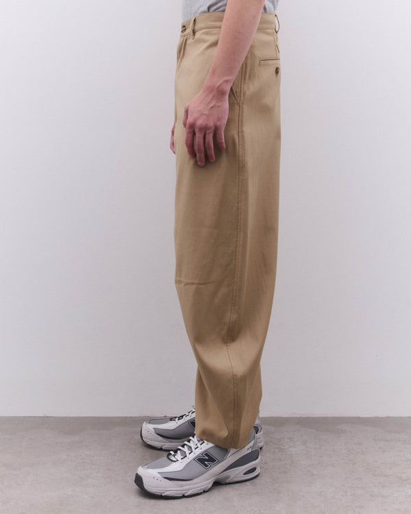 CDG Homme - Men’s Curved Hem Trousers - (Stone)