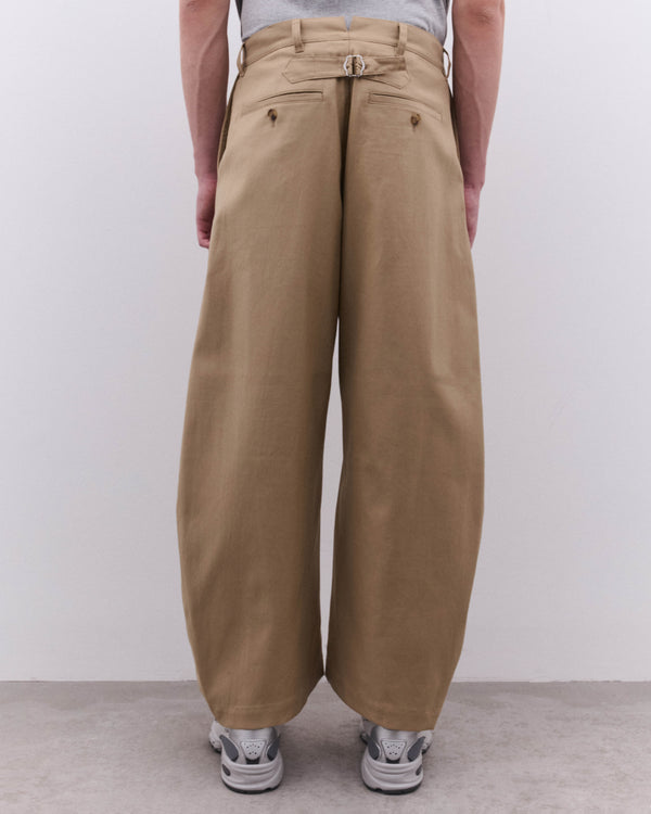 CDG Homme - Men’s Curved Hem Trousers - (Stone)