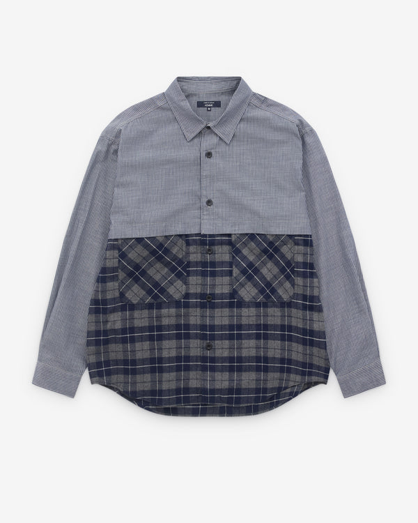 CDG Homme - Men’s Check Panel Shirt - (Multi)