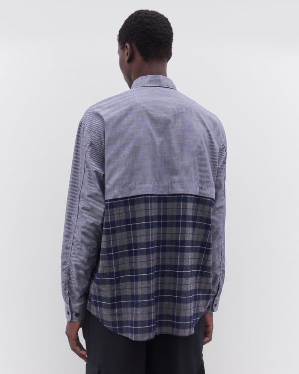 CDG Homme - Men’s Check Panel Shirt - (Multi)