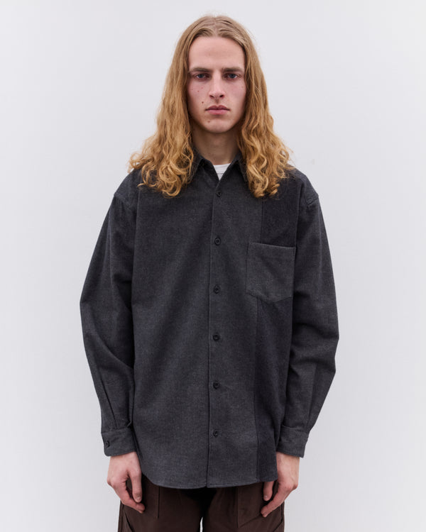 CDG Homme - Men’s Brushed Cotton Shirt - (Grey)