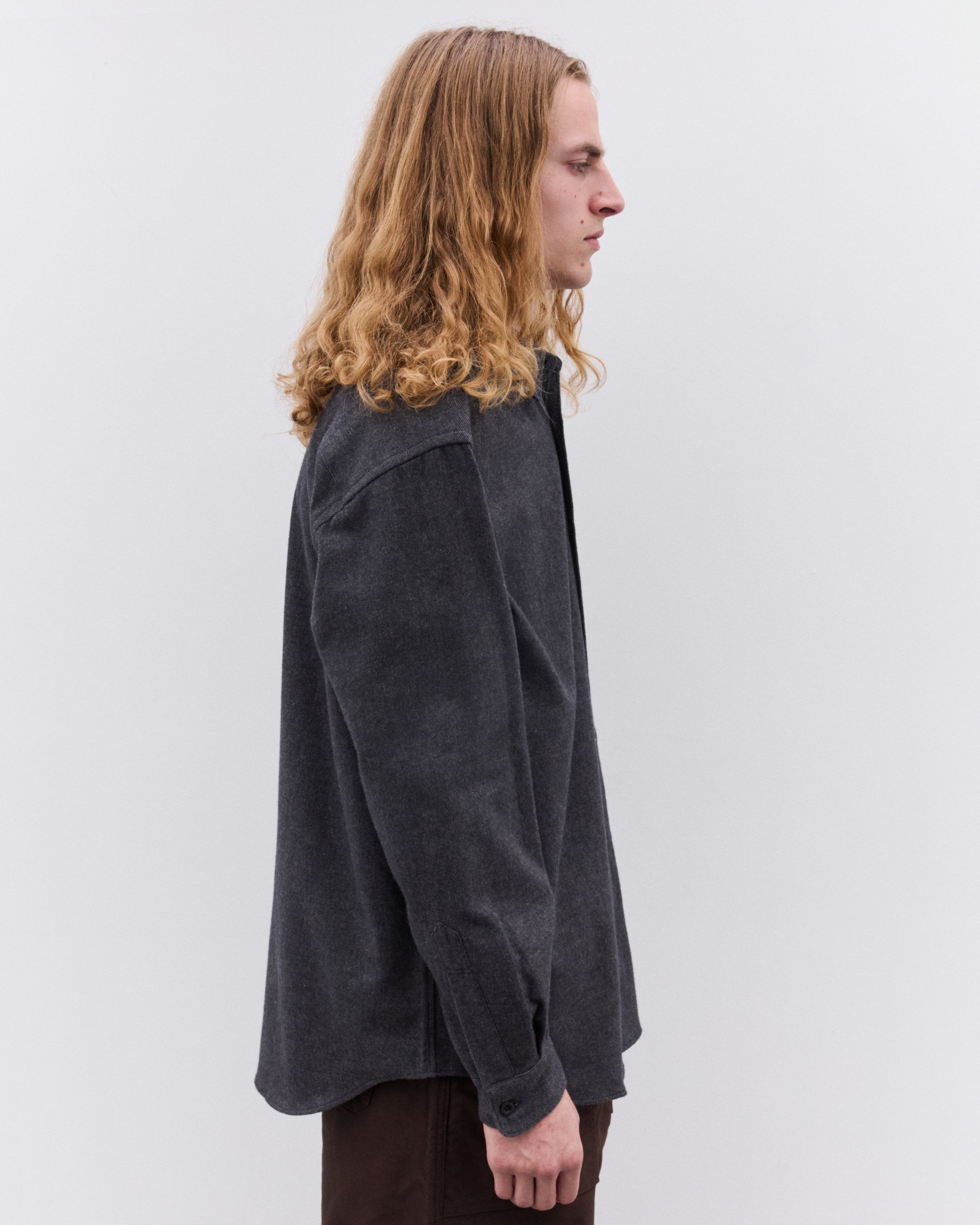 その他 shop CDG Homme: Men's Brushed Cotton Shirt (Grey) | DSML E-SHOP