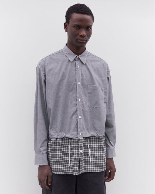 CDG Homme - Men’s Check Hem Shirt - (Grey)
