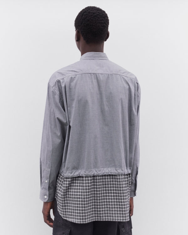 CDG Homme - Men’s Check Hem Shirt - (Grey)