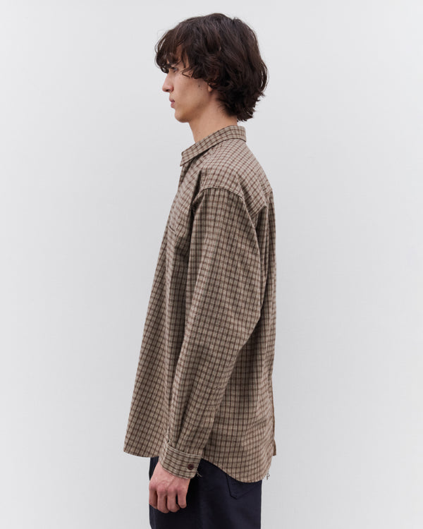 CDG Homme - Men’s Double Check Shirt - (Brown)