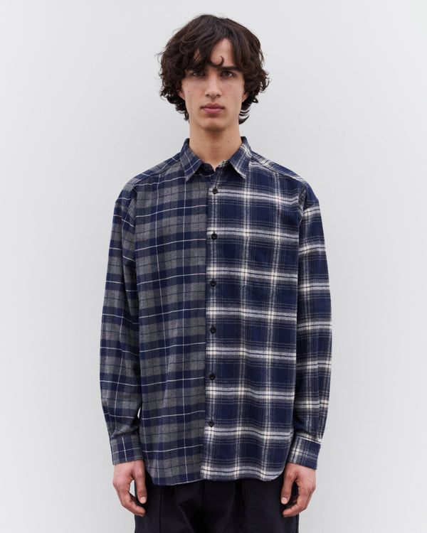 CDG Homme - Men’s Double Check Shirt - (Navy)
