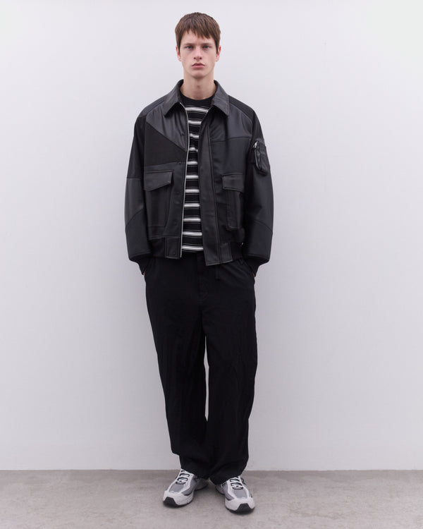 CDG Homme - Men’s Striped Long Sleeve Top - (Black)