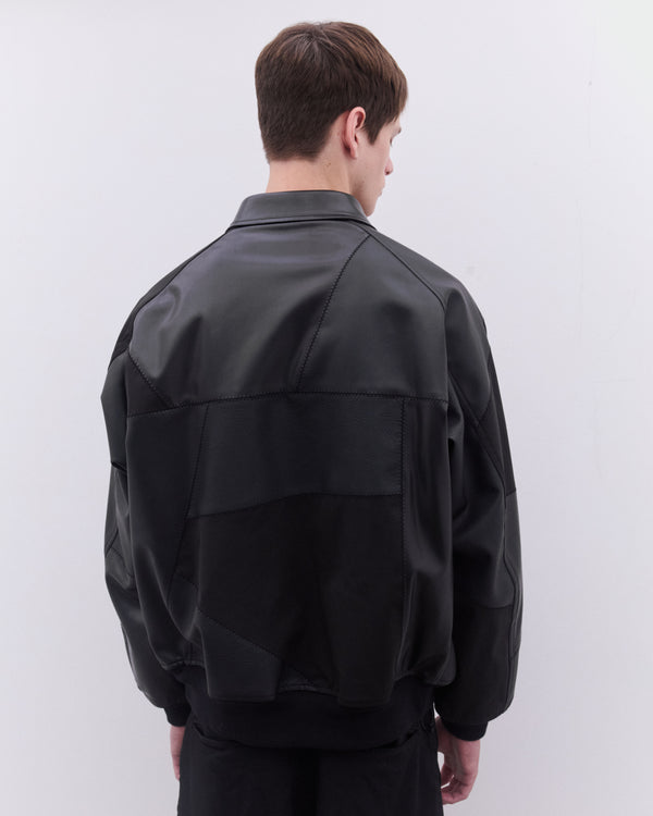 CDG Homme - Men’s Patchwork Bomber Jacket - (Black)
