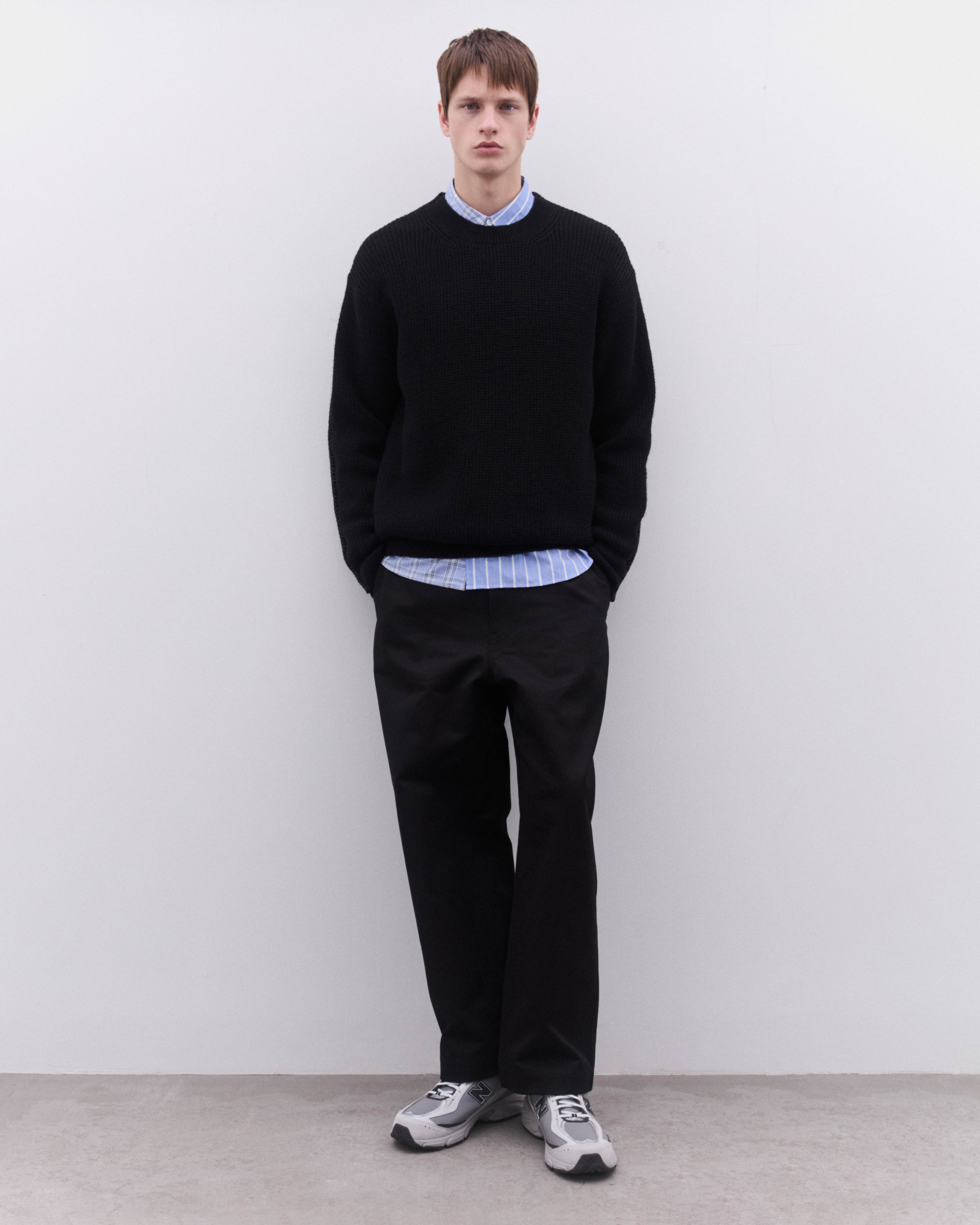 CDG Homme: Men's Side Adjuster Trousers (Black) | DSML E-SHOP