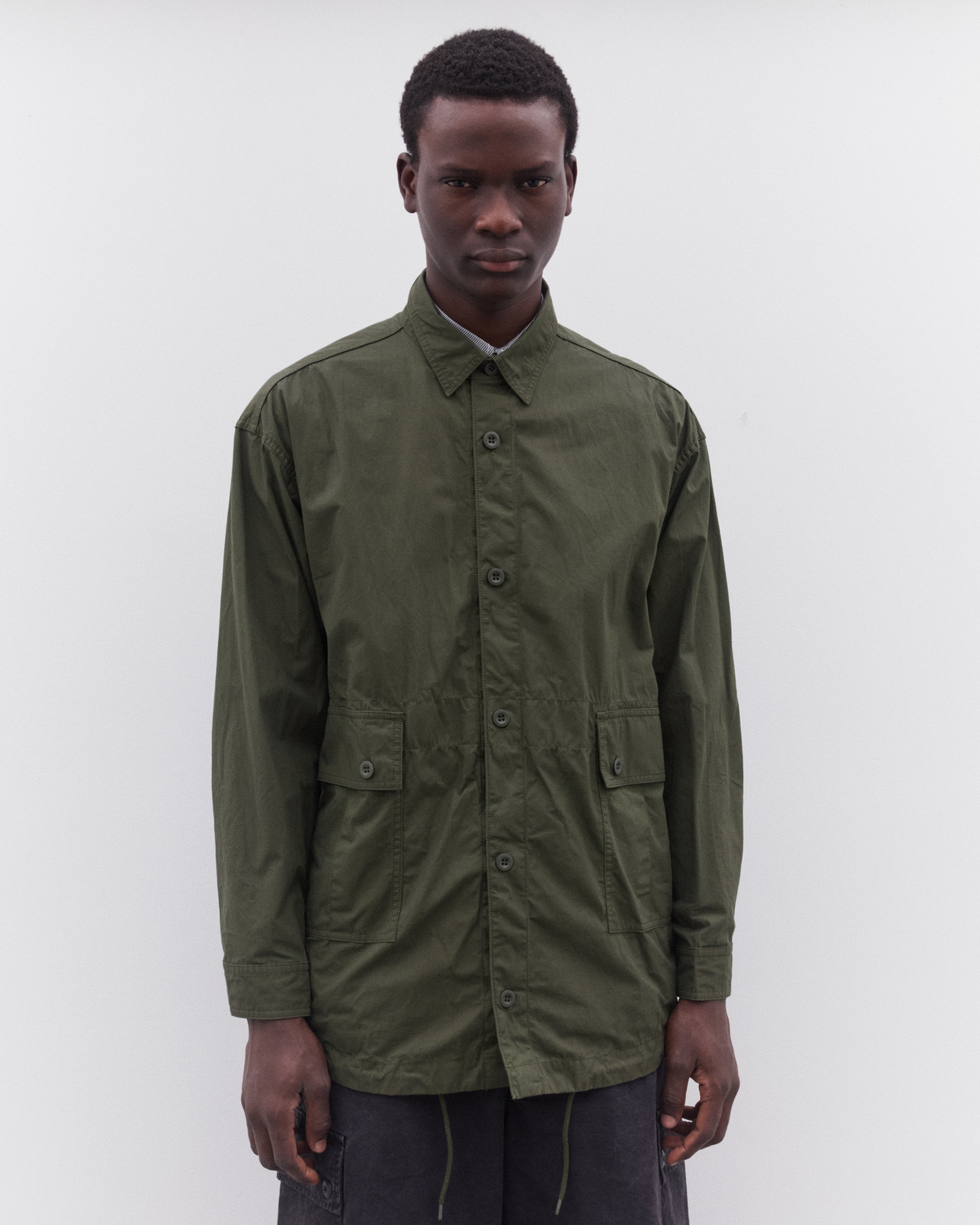 CDG Homme: Men's Utility Pocket Shirt (Khaki) | Dover Street