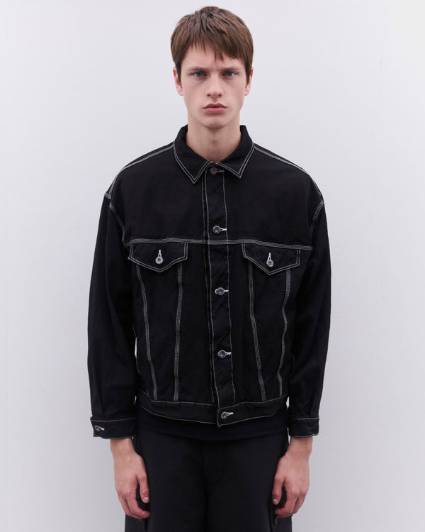 CDG Homme - Men’s Top Stitch Trucker Jacket - (Black)