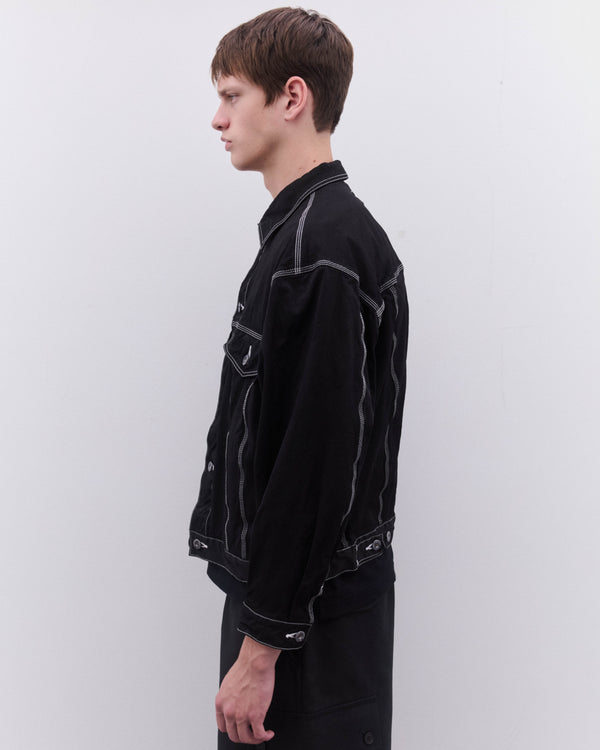 CDG Homme - Men’s Top Stitch Trucker Jacket - (Black)