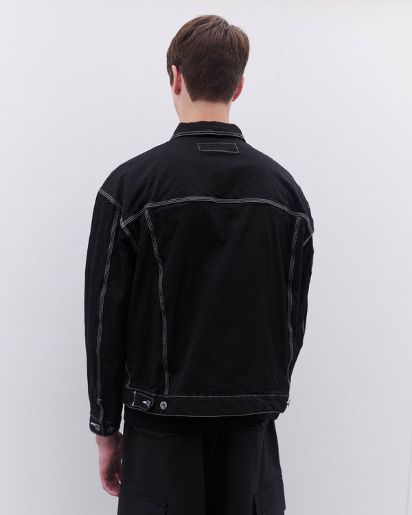 CDG Homme - Men’s Top Stitch Trucker Jacket - (Black)