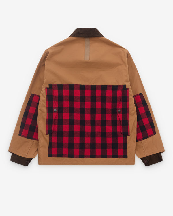 Junya Watanabe Man - Men’s Check Panel Chore Jacket - (Beige)