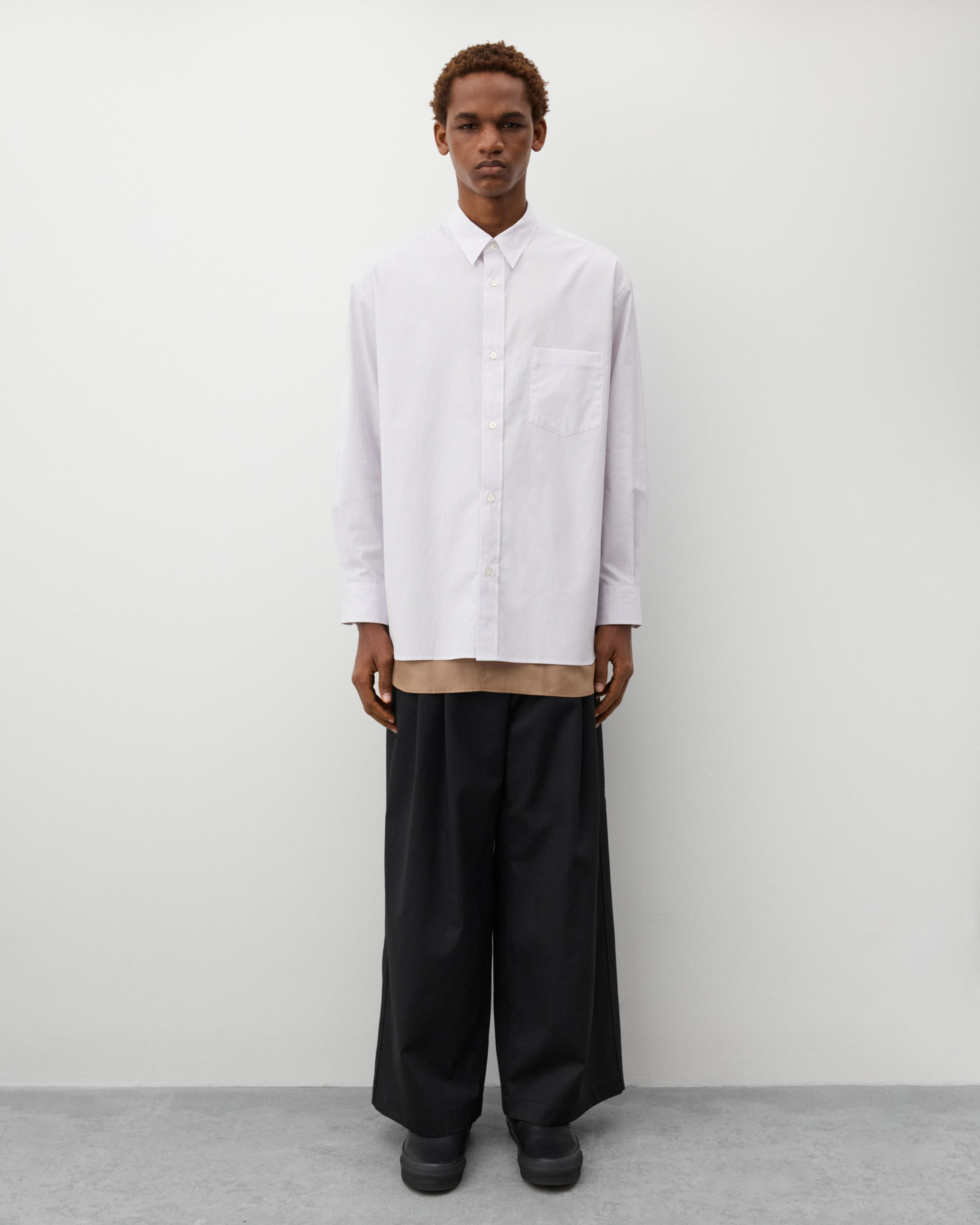 CDG Homme: Men's Double Pleated Trousers (Black) | Dover Street