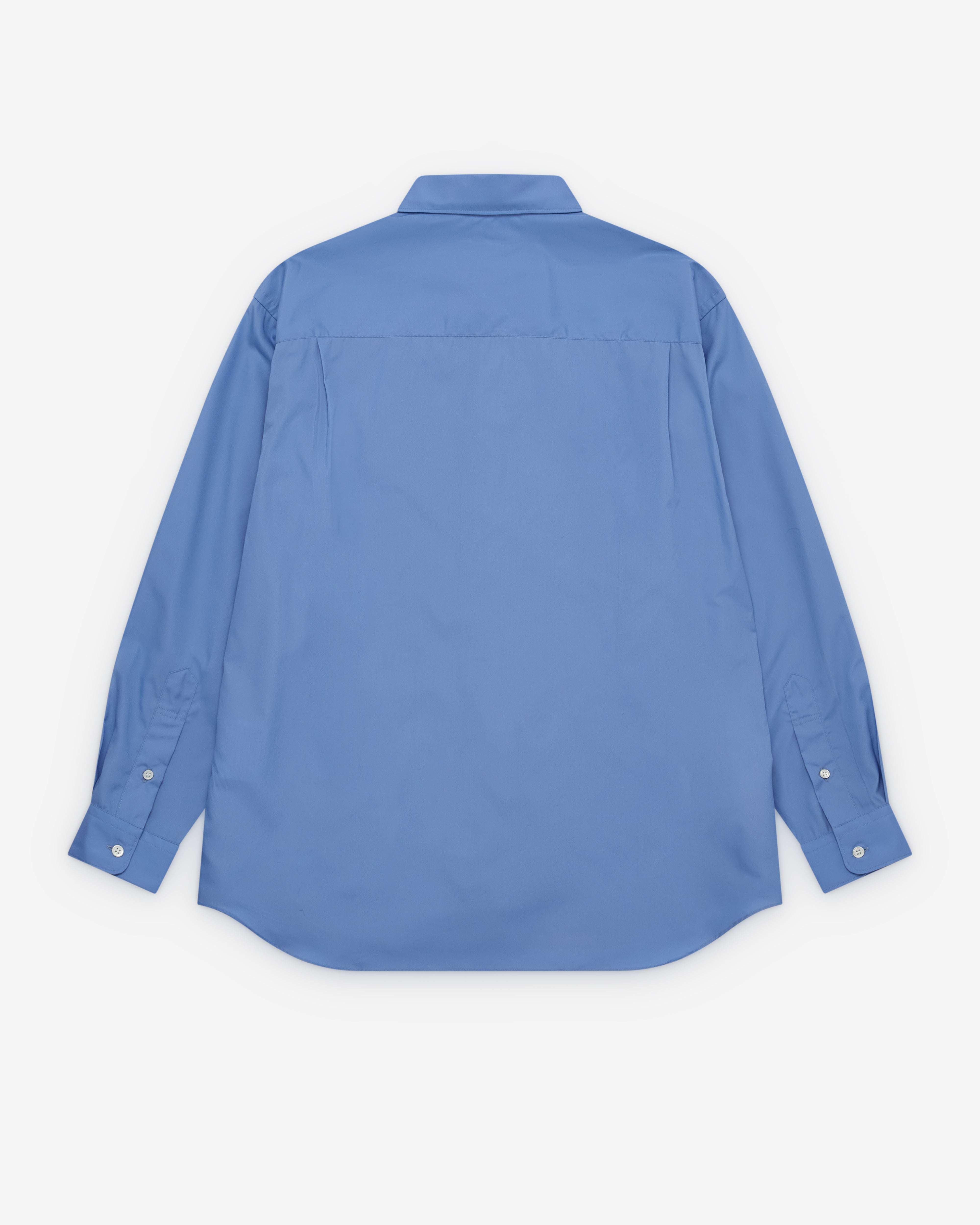 COMME des GARCONS HOMME 紺BDシャツ背面CdGHロゴ CDG Homme: Men's Logo Shirt (Blue) | Dover Street Market London