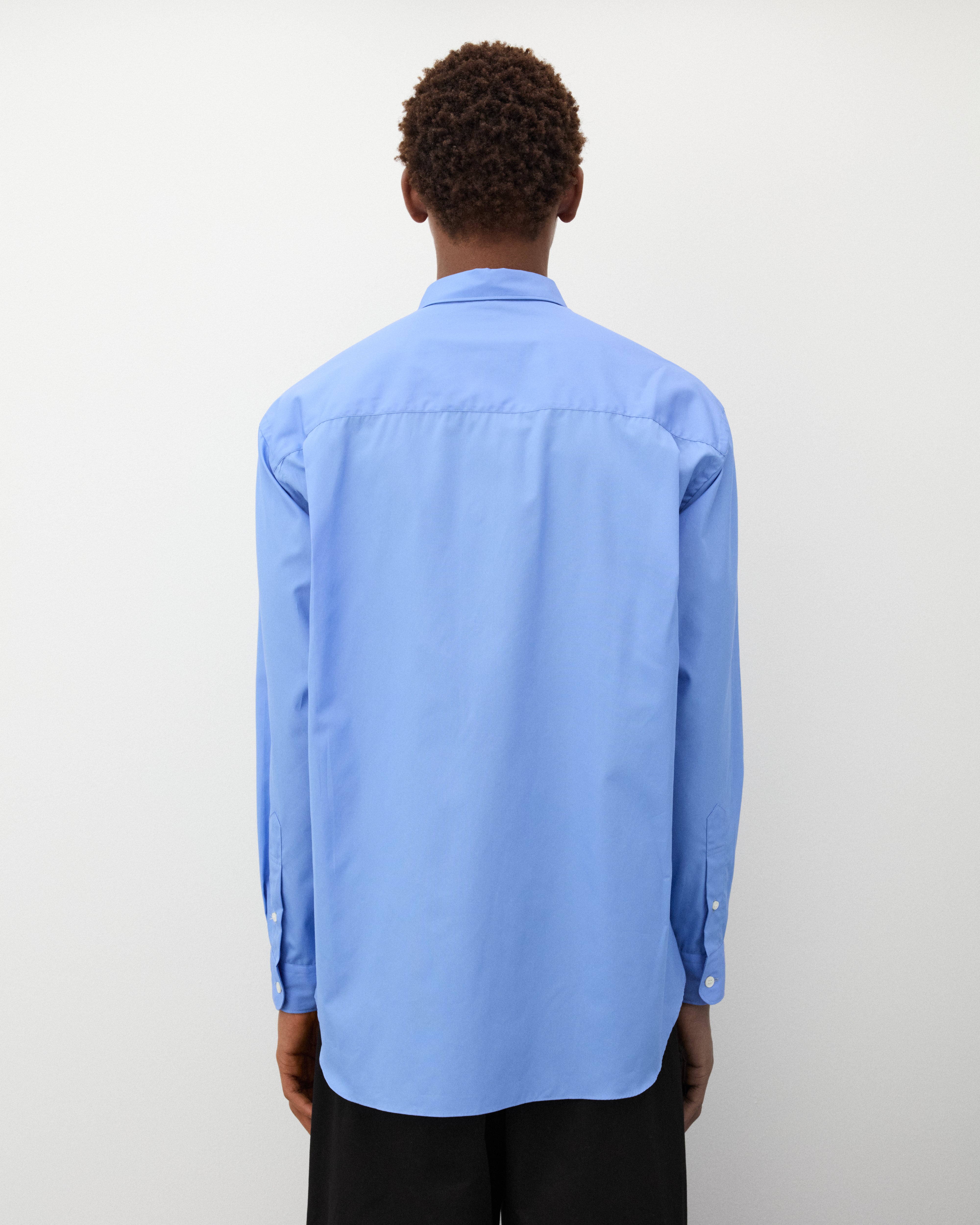 CDG Homme: Men's Logo Shirt (Blue) | Dover Street Market London