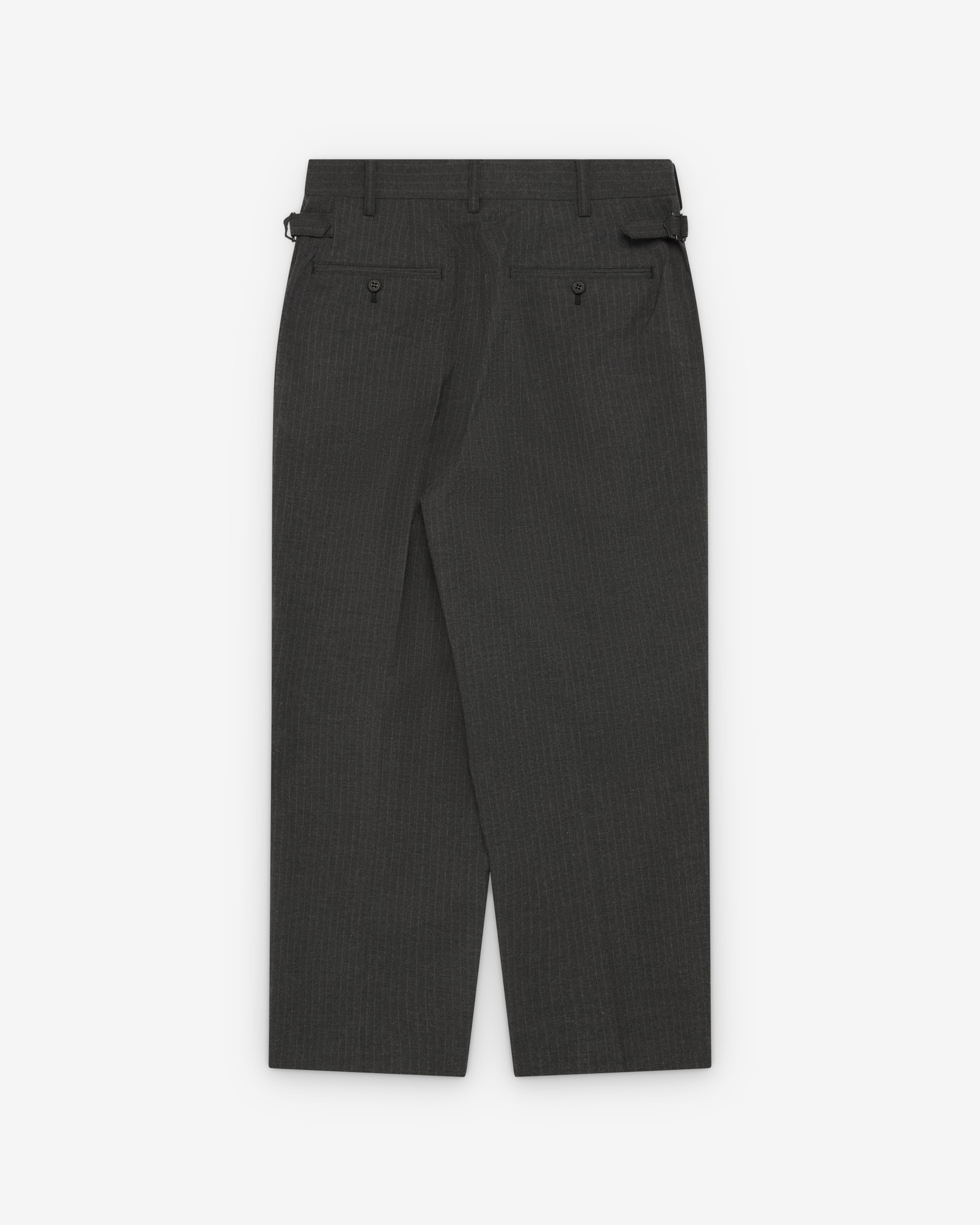 CDG Homme: Men's Pin Stripe Suit Trousers (Grey) | Dover Street