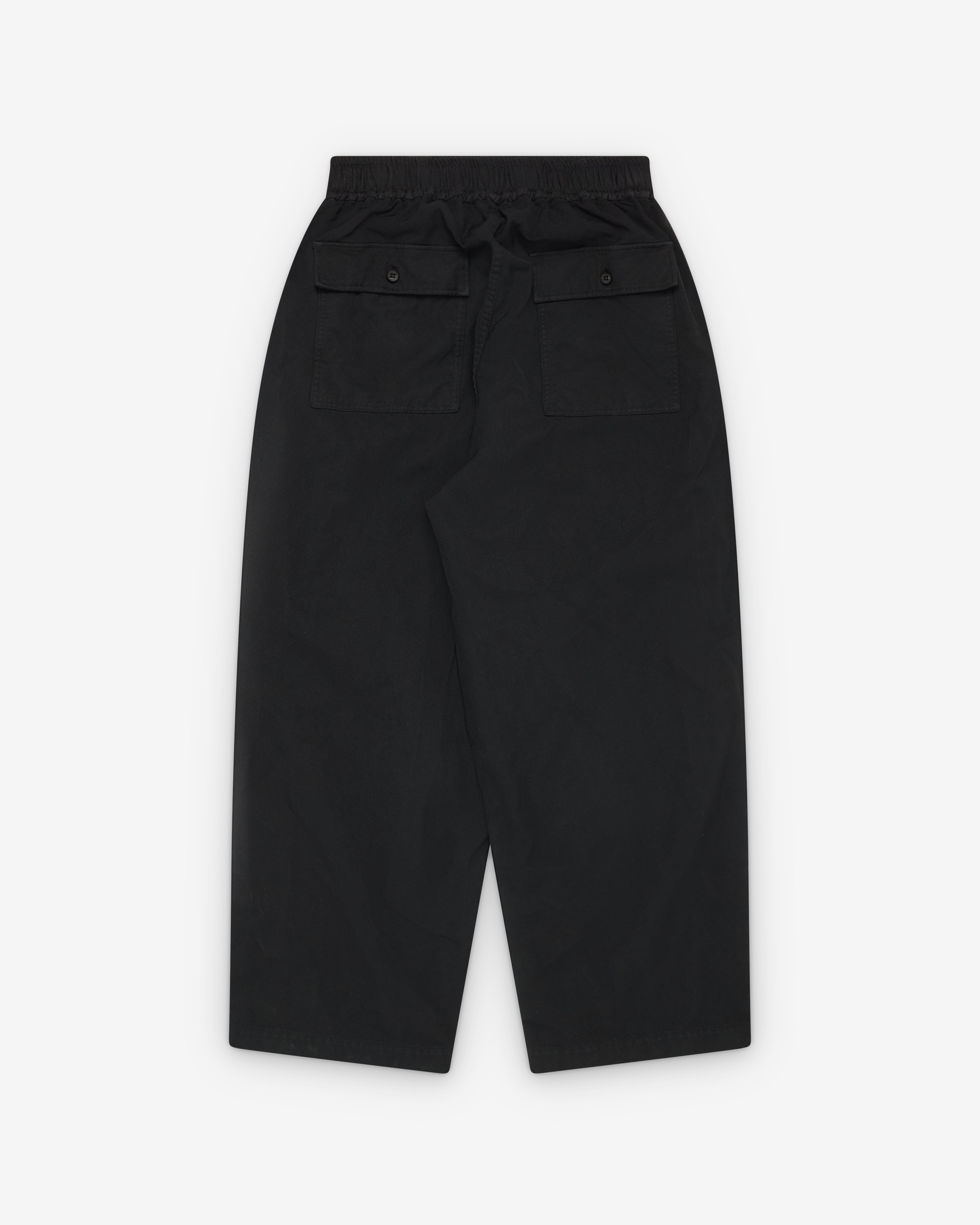 CDG Homme: Men's Wide Leg Trousers (Black) | Dover Street Market