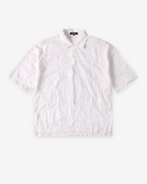 CDG Homme - Men's Crinkled Short Sleeve Shirt - (White)