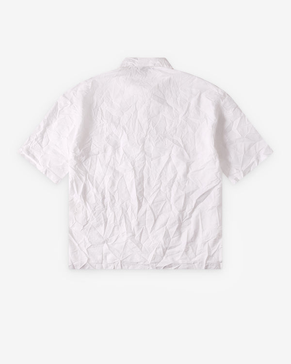 CDG Homme - Men's Crinkled Short Sleeve Shirt - (White)