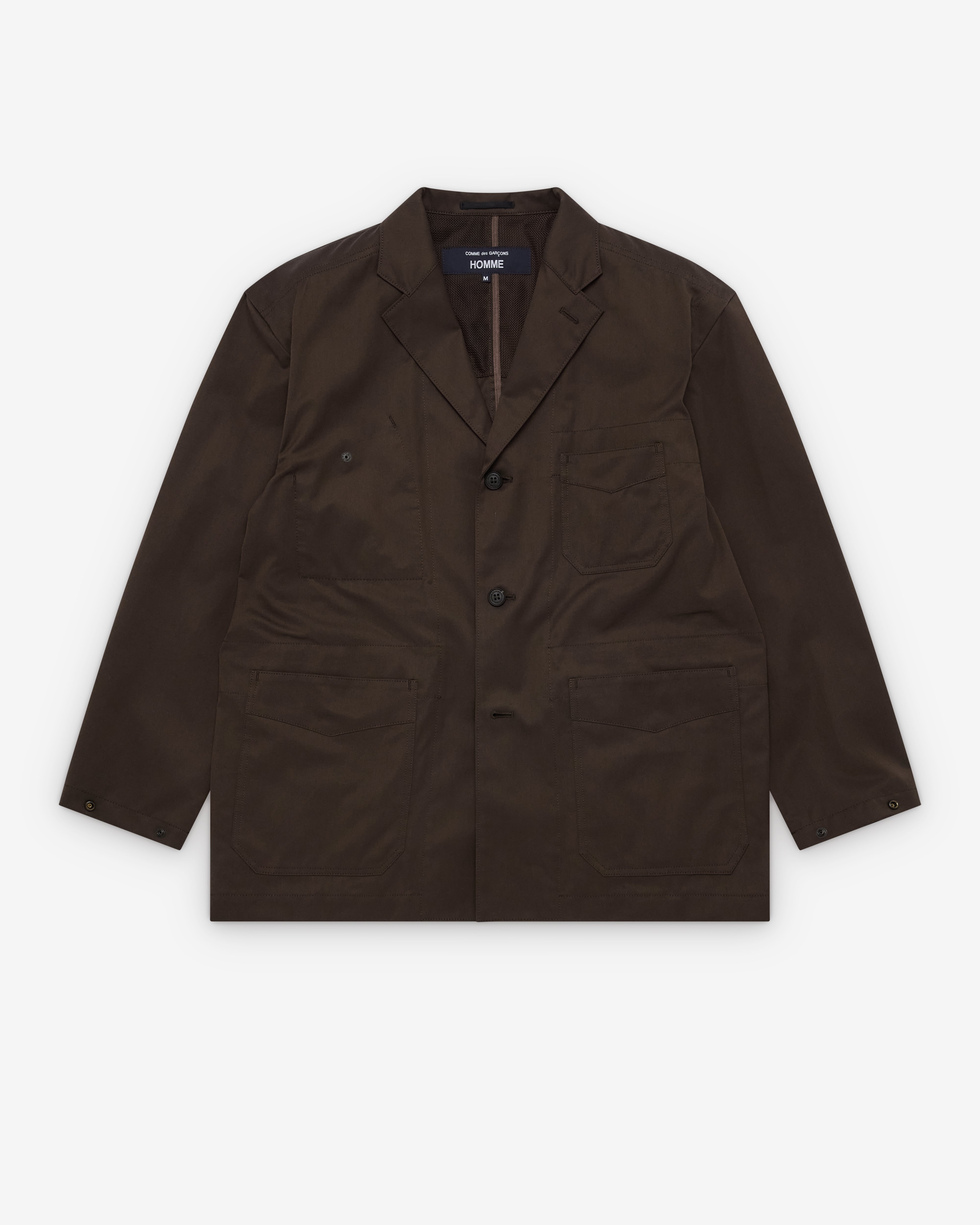 CDG Homme: Men's Utility Jacket (Brown) | Dover Street Market London