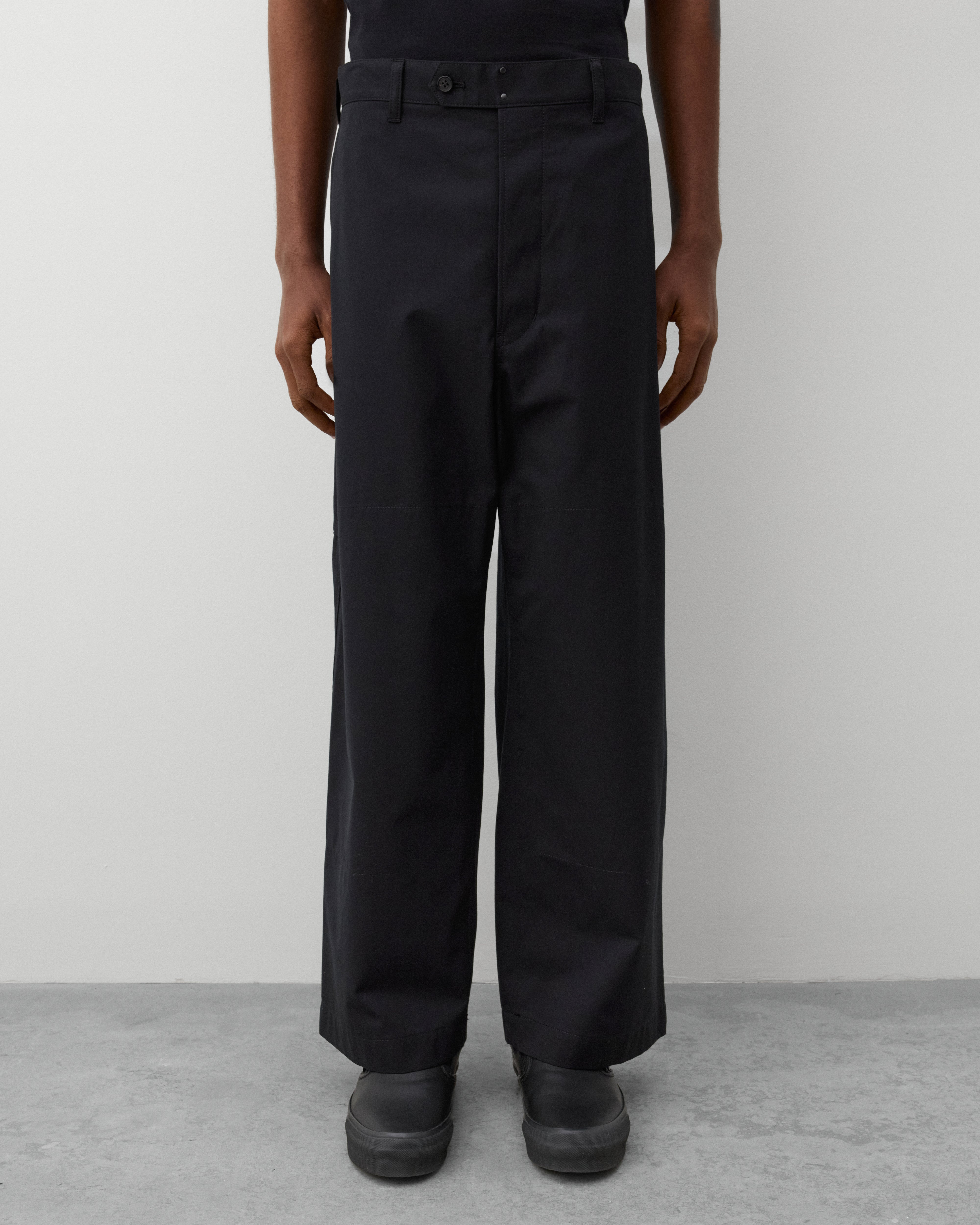 CDG Homme: Men's Panelled Trousers (Black) | Dover Street Market