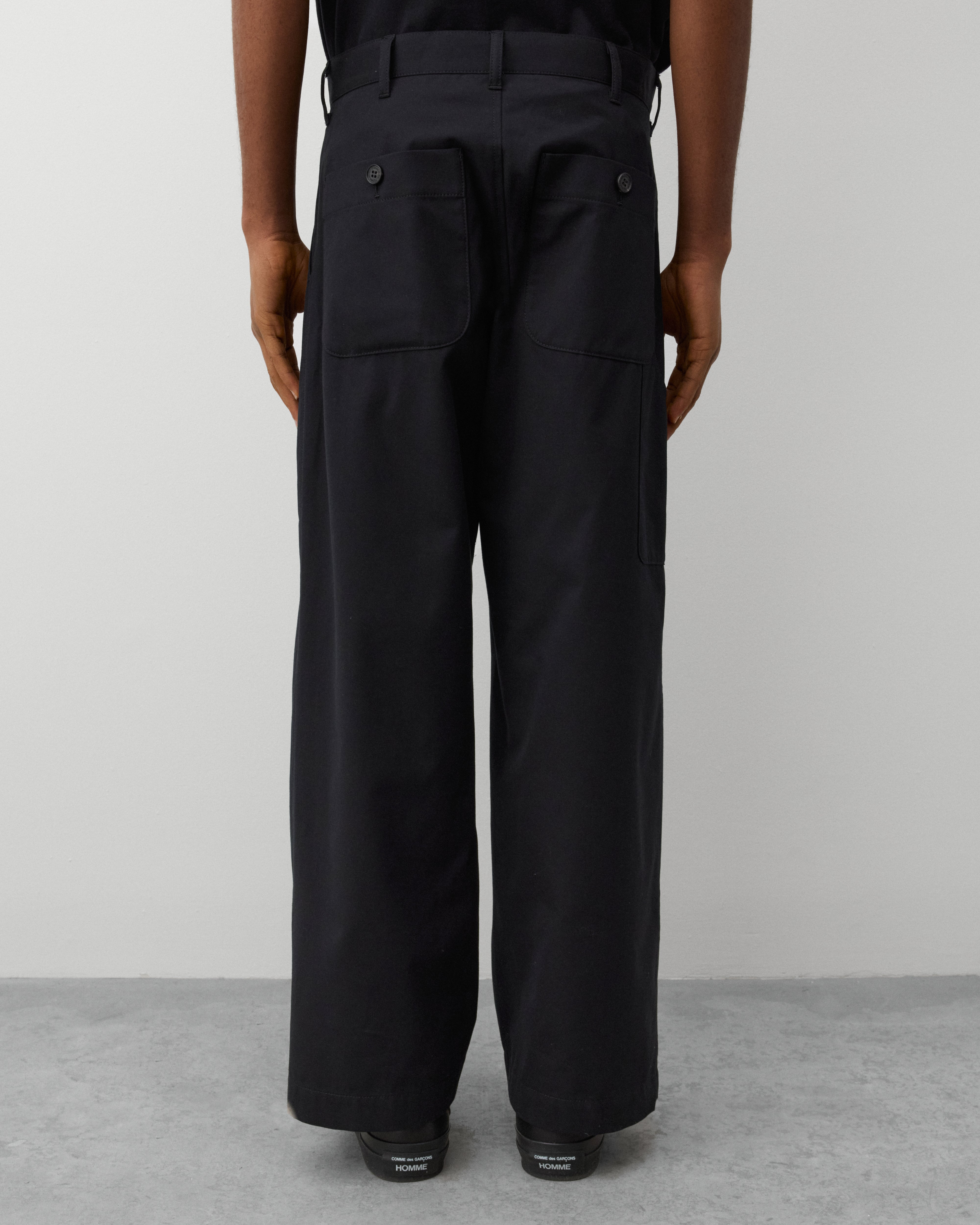 CDG Homme: Men's Panelled Trousers (Black) | Dover Street Market