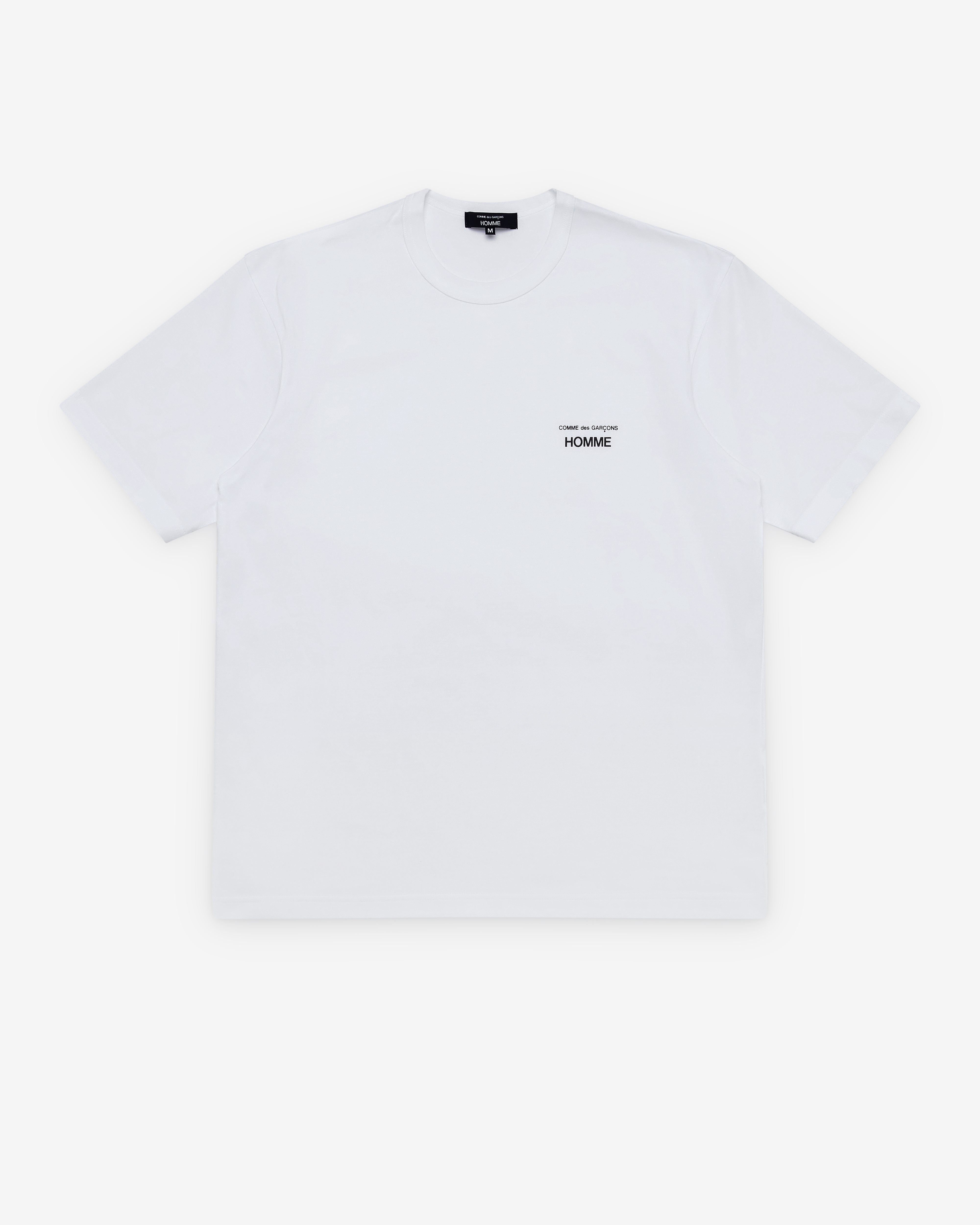 CDG Homme: Men's Logo T-Shirt (White) | Dover Street Market London