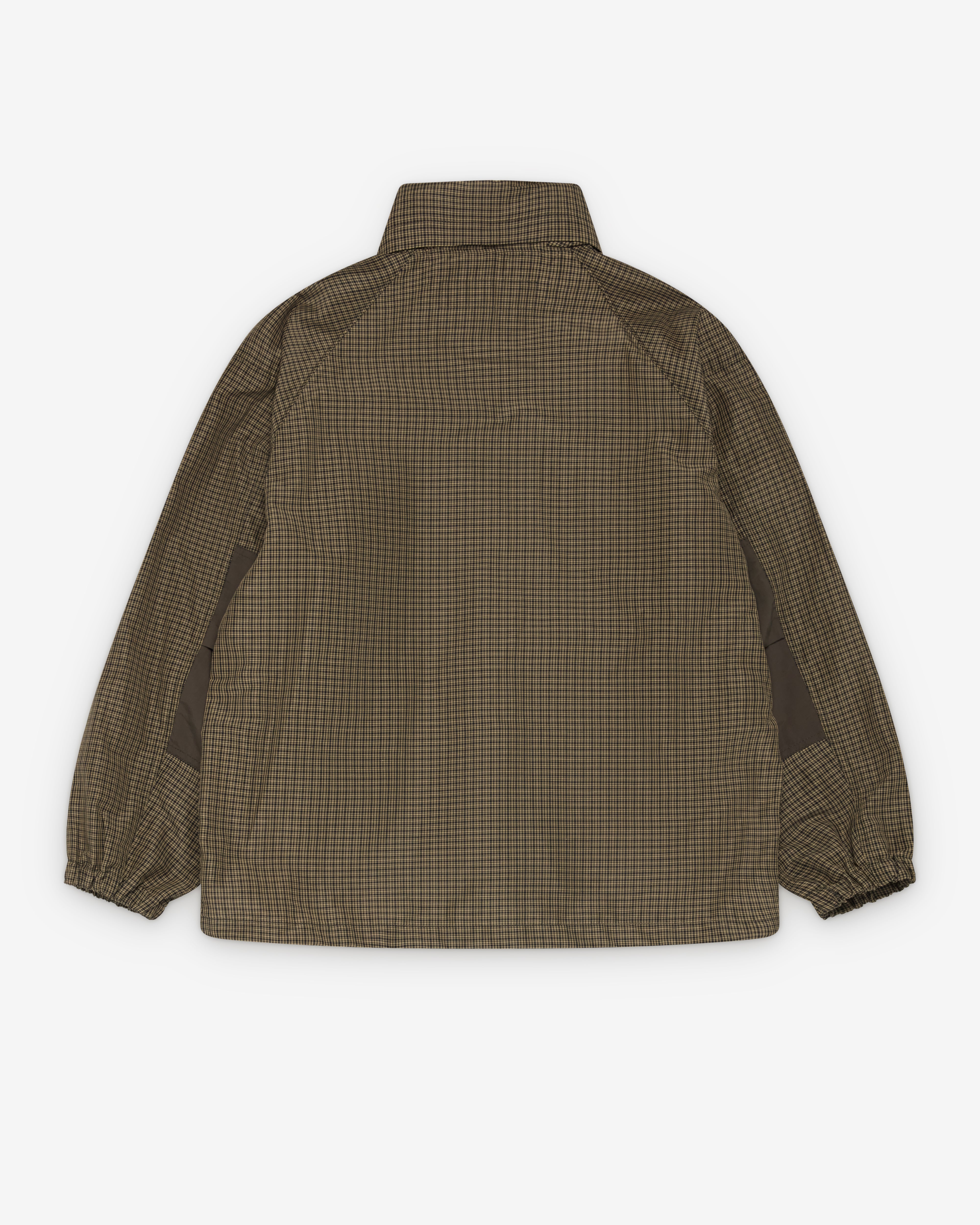 CDG Homme: Men's Check Jacket (Light Brown) | Dover Street Market