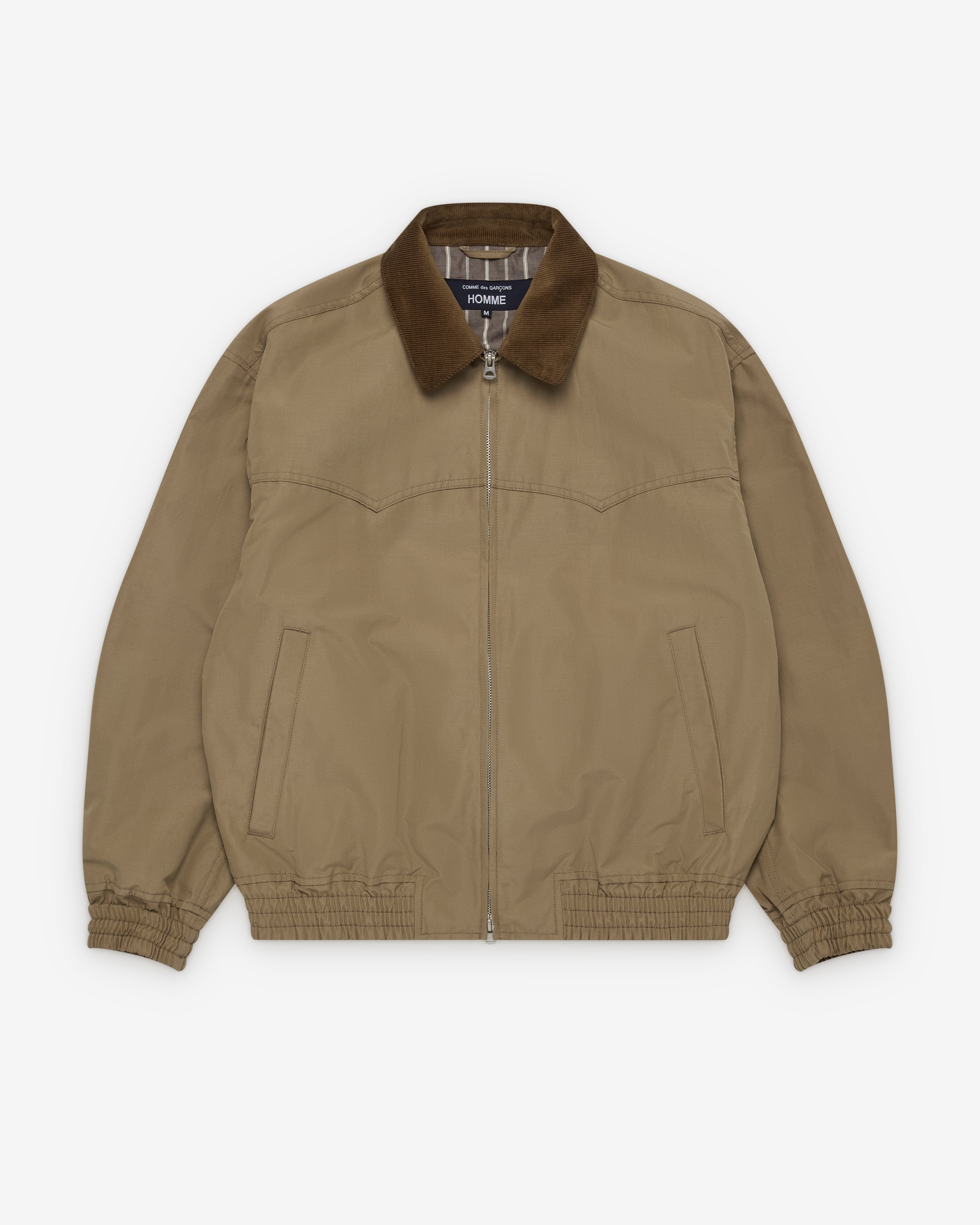 CDG Homme: Men's Harrington Jacket (Beige) | Dover Street Market