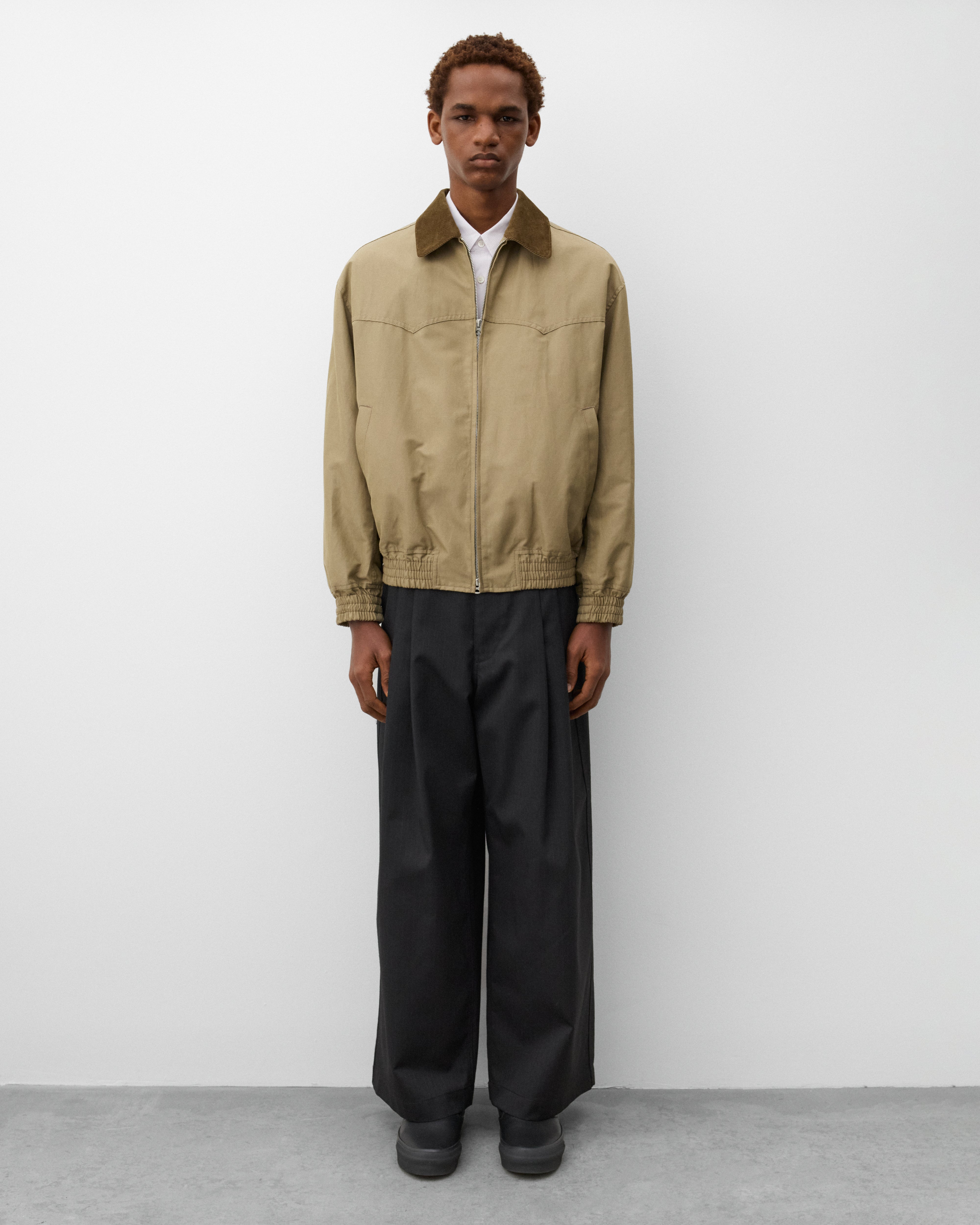 CDG Homme: Men's Pleated Pin Stripe Pants (Black) | Dover Street