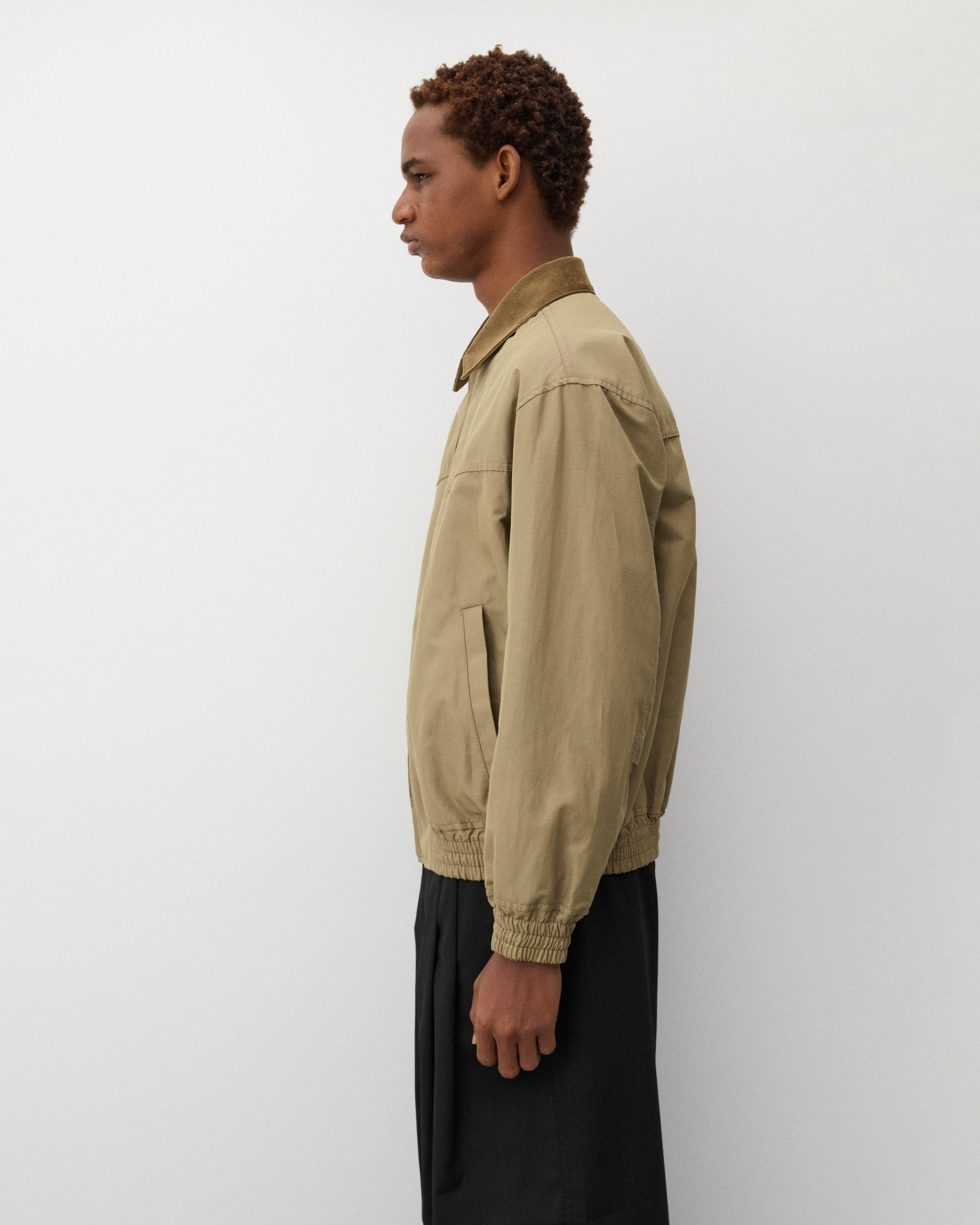 CDG Homme: Men's Harrington Jacket (Beige) | Dover Street Market