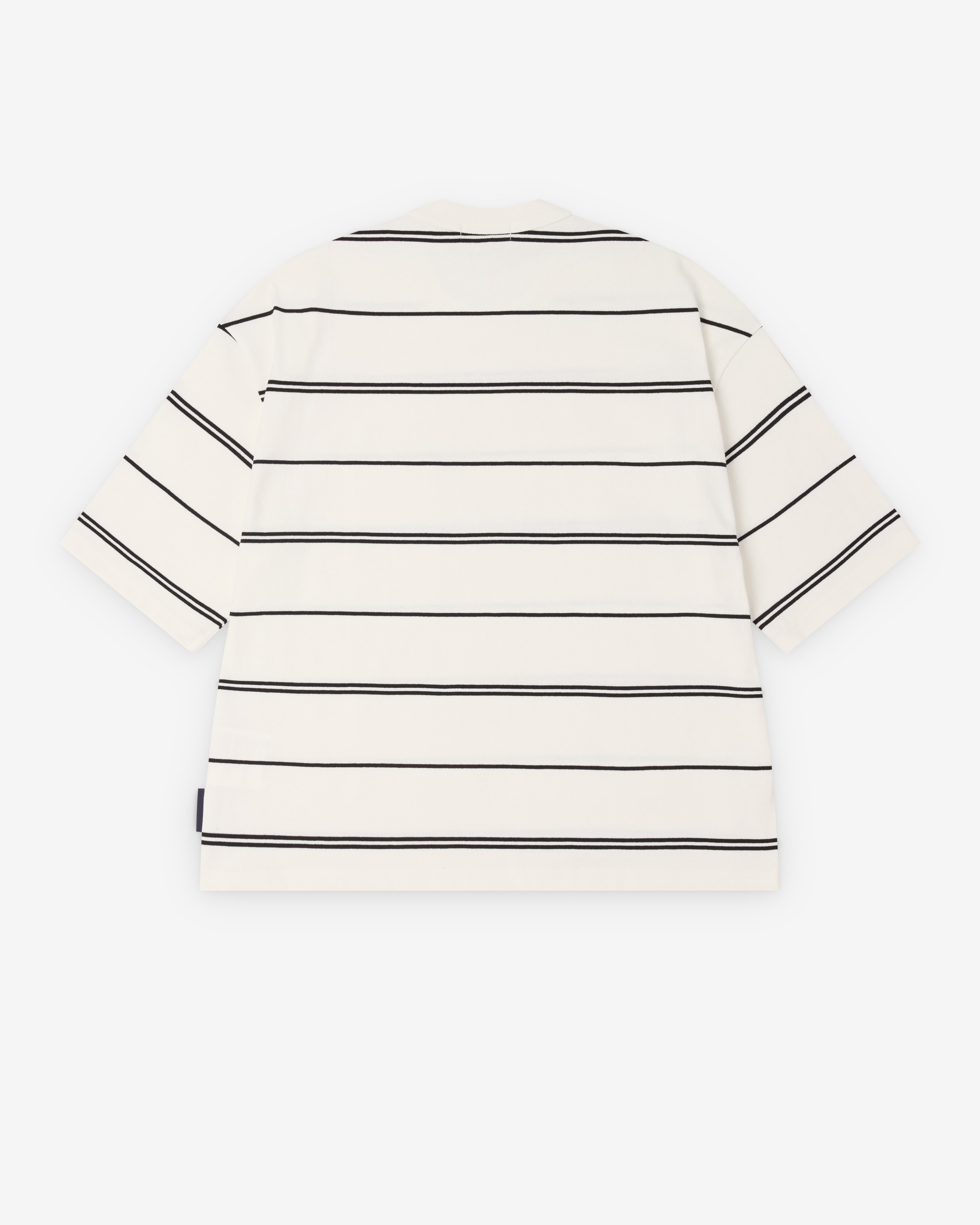 CDG Homme: Men's Striped T-Shirt (Off White/Black) | Dover Street