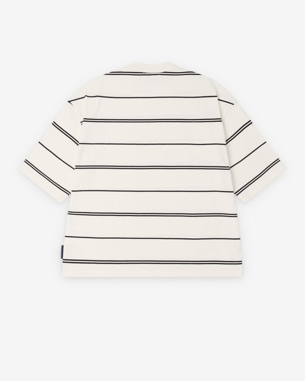CDG Homme - Men's Striped T-Shirt - (Off White/Black)