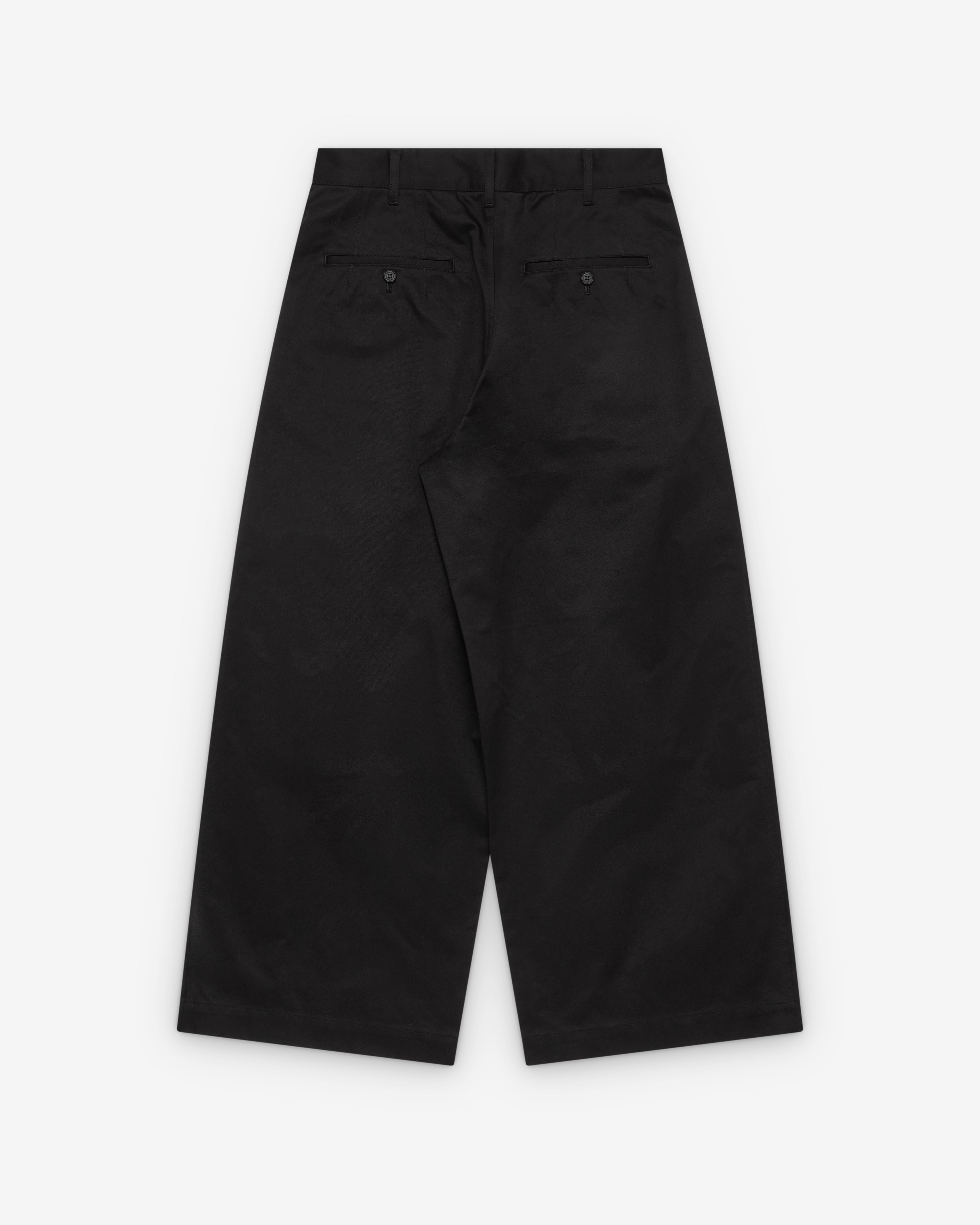 CDG Homme: Men's Double Pleated Trousers (Black) | Dover Street