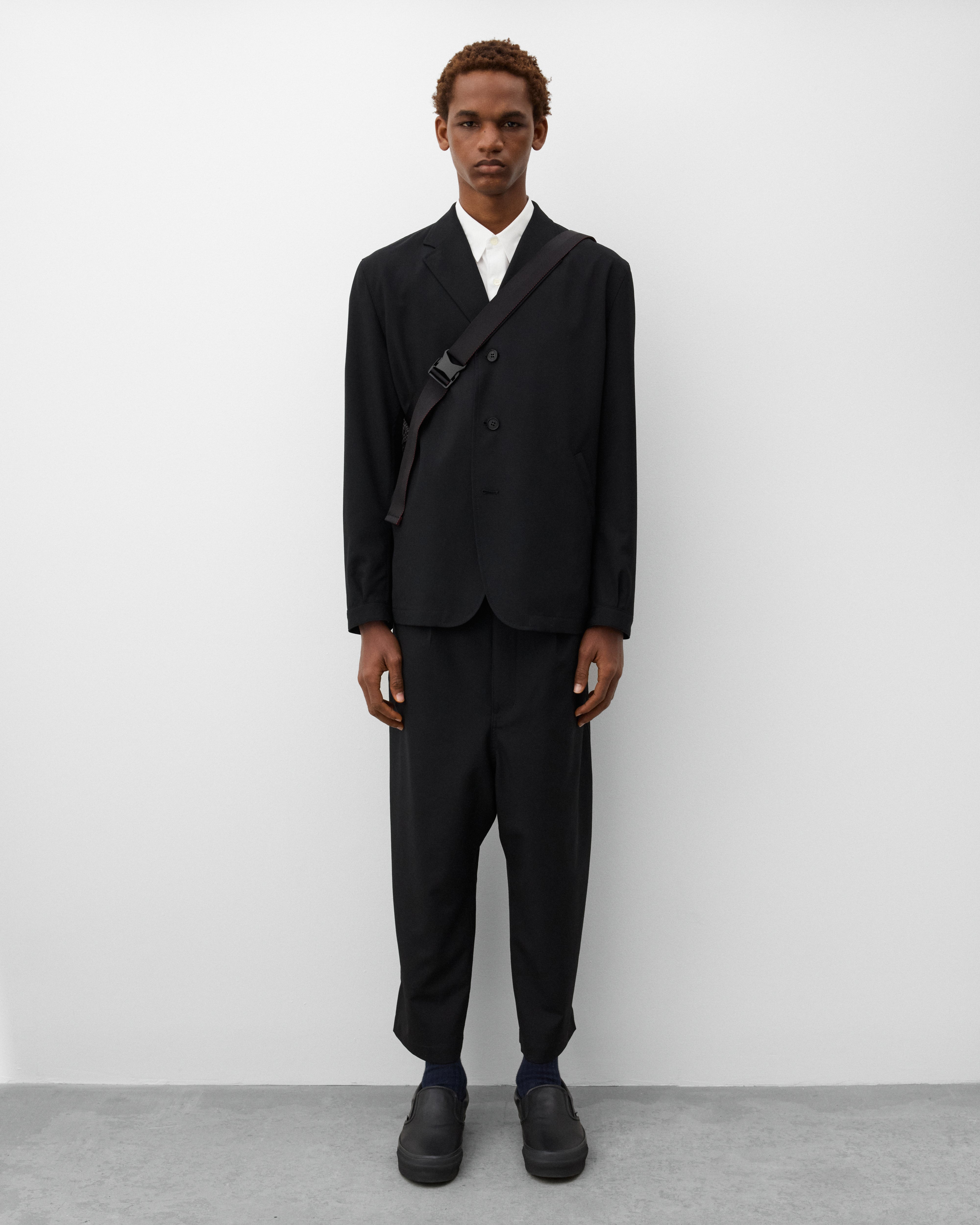 CDG Homme: Men's Wool Gabardine Sports Jacket (Black) | Dover