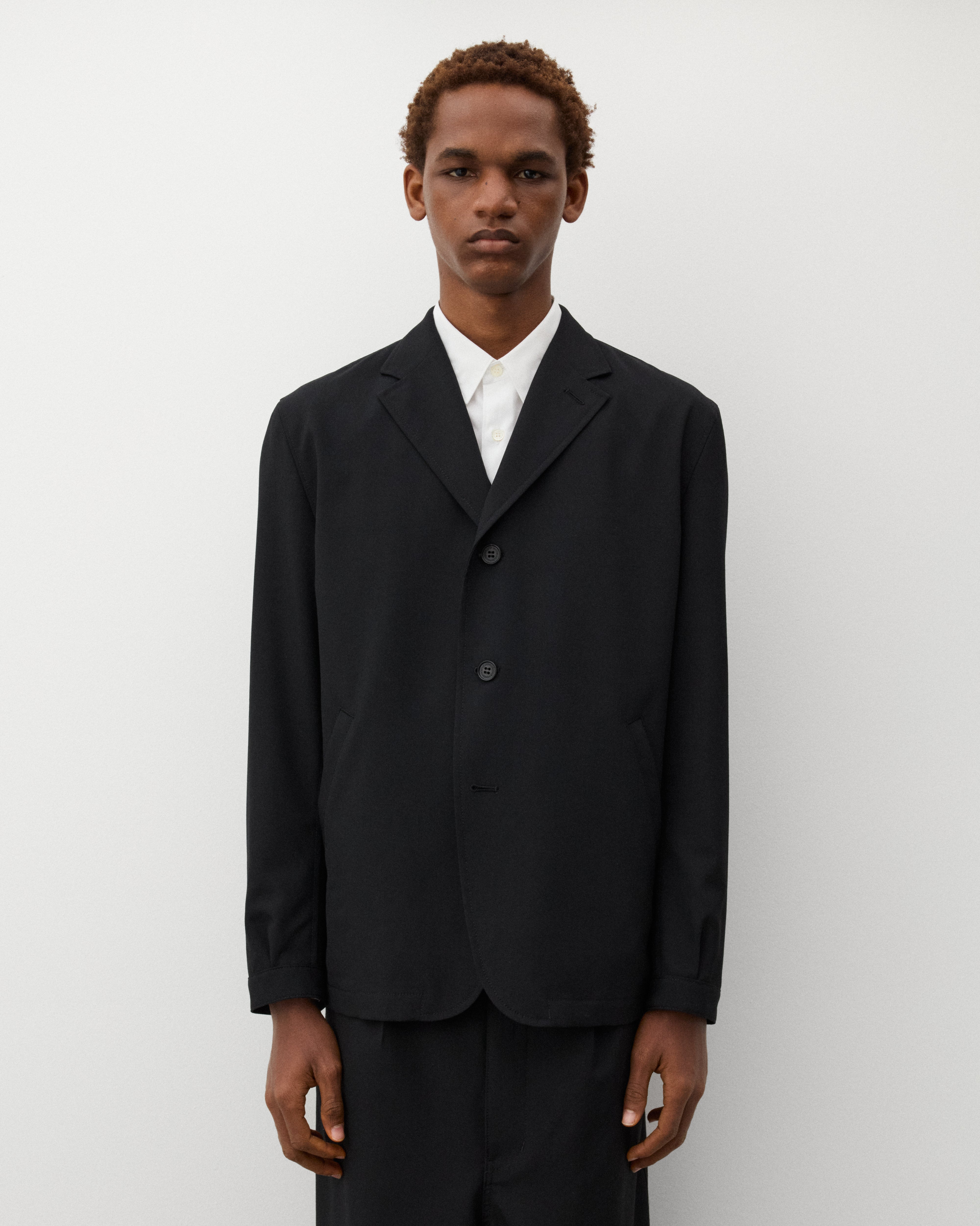 CDG Homme: Men's Wool Gabardine Sports Jacket (Black) | Dover