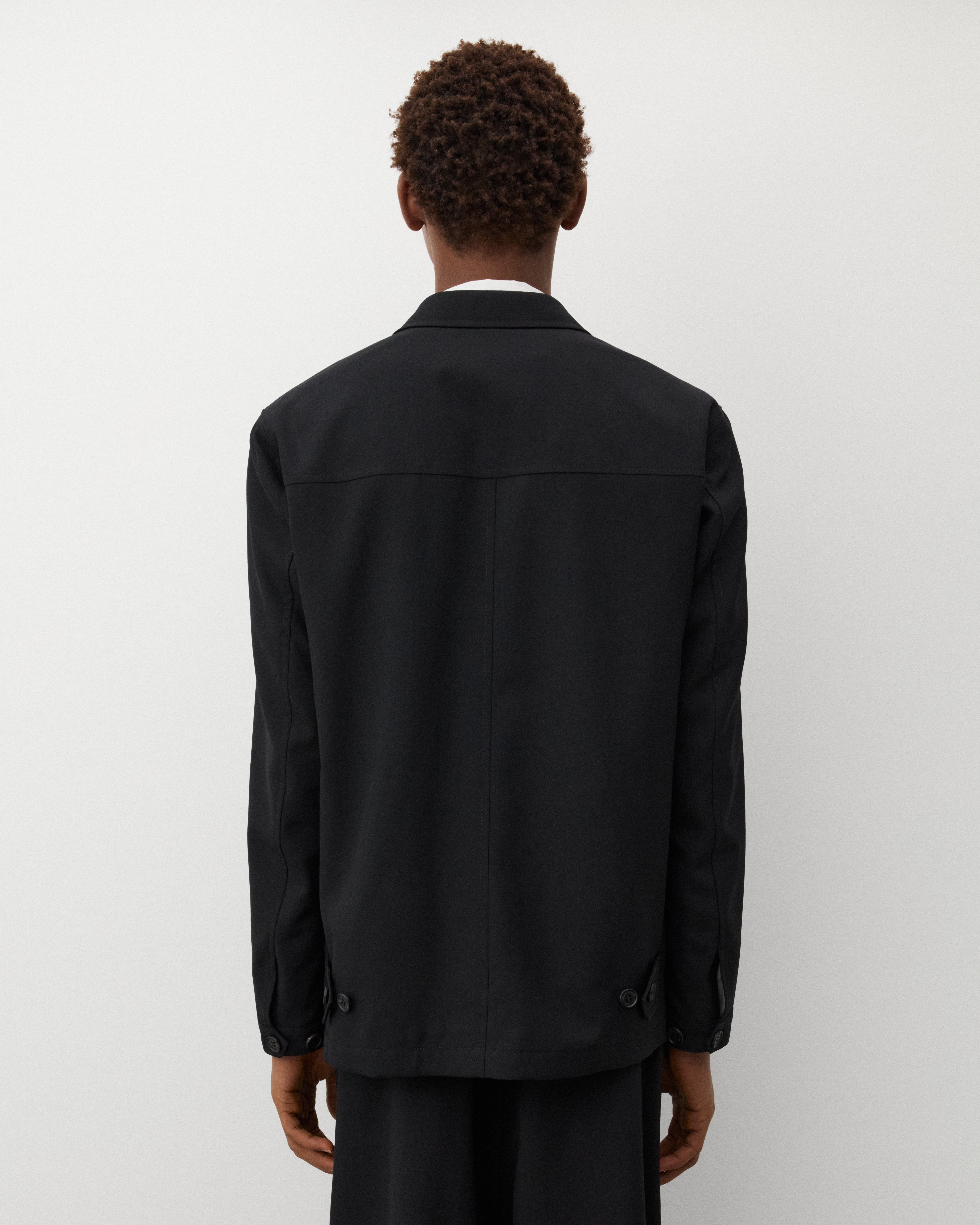 ジャケット・アウター CDG HOMME DEUX AD2018 O-Ring Wool Jacket CDG Homme: Men's Wool Mac Coat (Black) | DSMNY E-SHOP