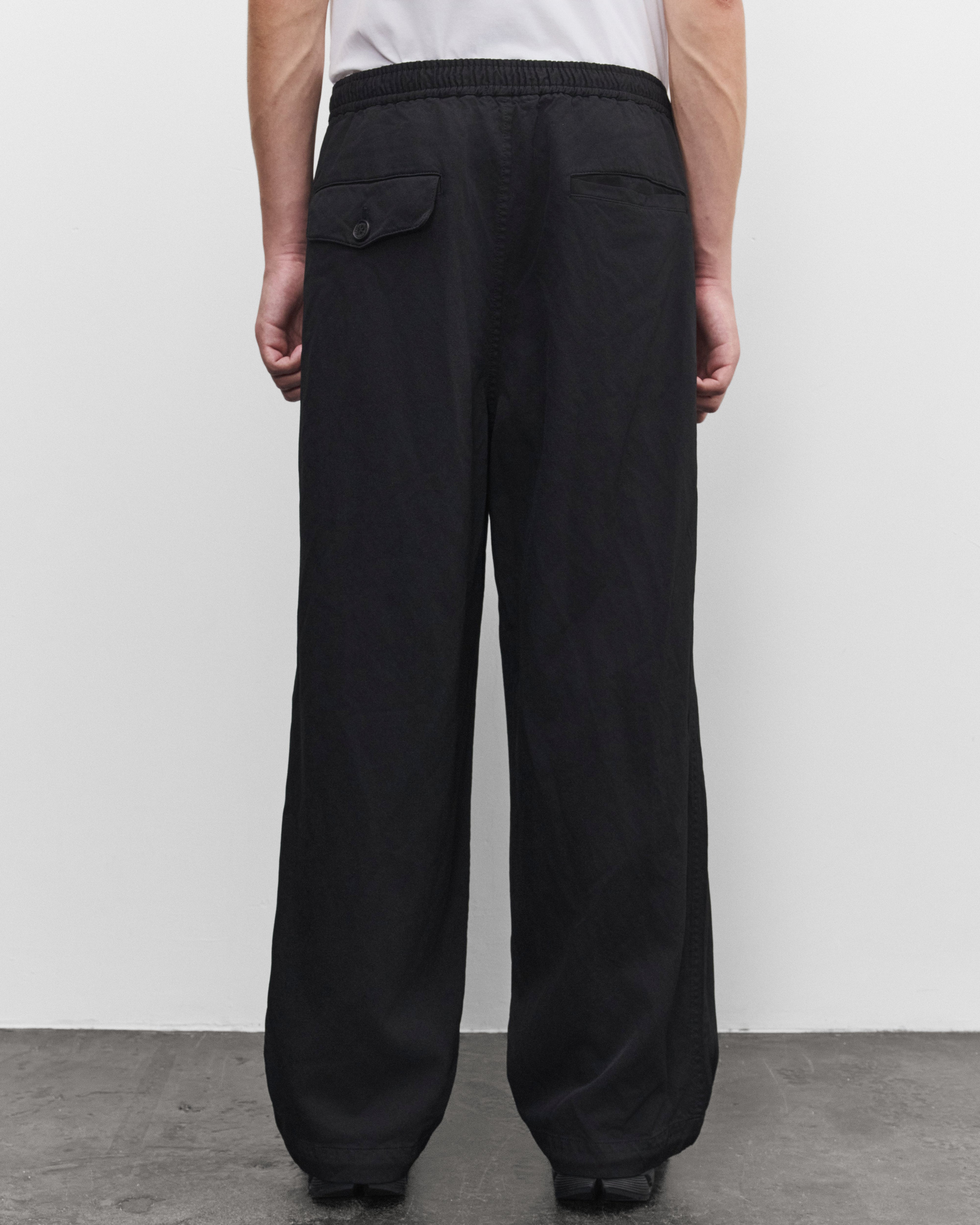 CDG Homme: Men's Drawstring Trousers (Black) | Dover Street Market