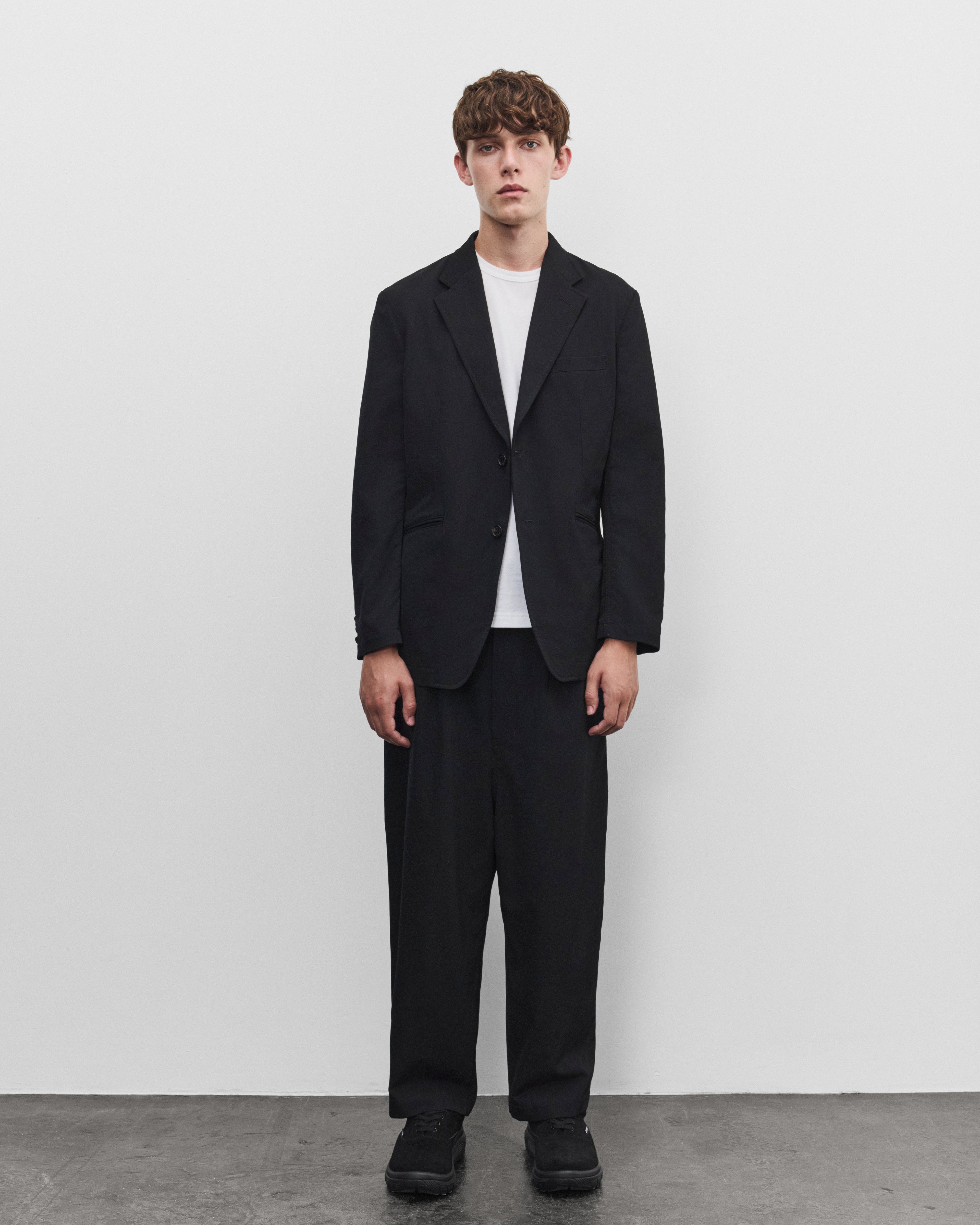 CDG Homme: Men's Wide Leg Trousers (Black) | Dover Street Market