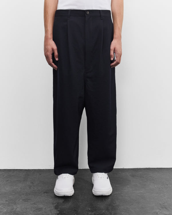 CDG Homme - Men's Wide Leg Trousers - (Navy)