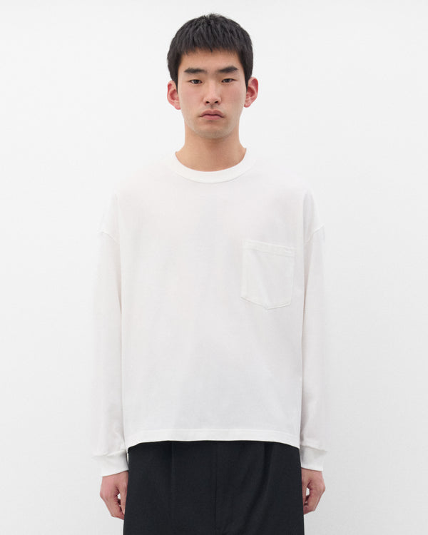 CDG Homme - Men's Long Sleeve Logo T-Shirt - (White)